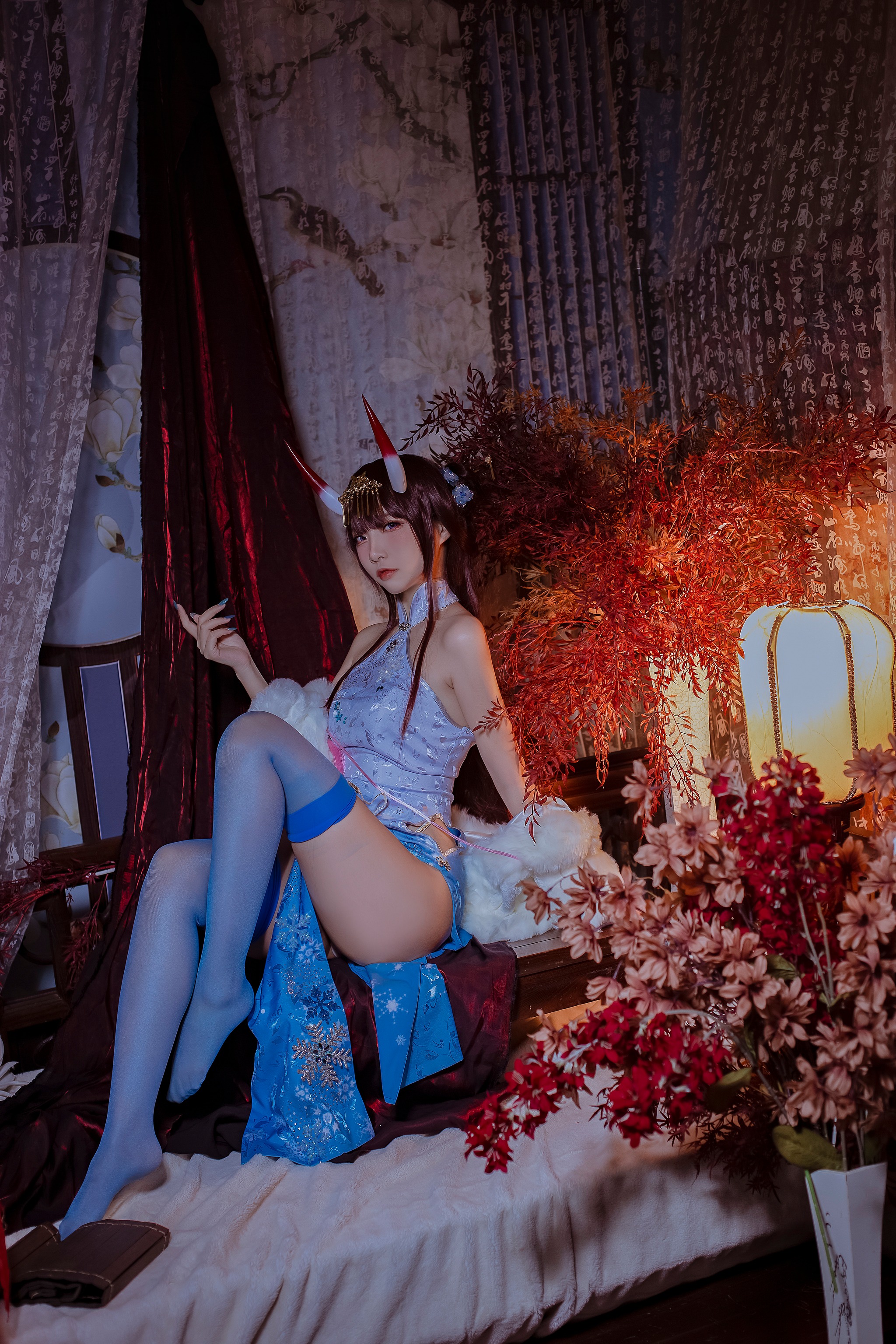 二佐Nisa - NO.109 二佐 碧蓝航线 能代旗袍 [18P]-XikXak